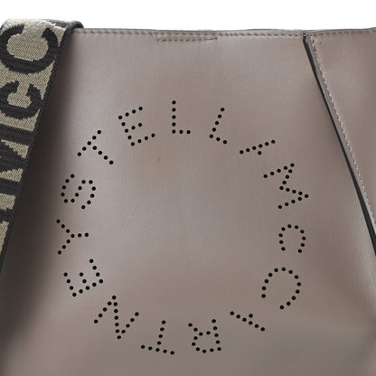 Stella McCartney Eco Alter Nappa Perforated Logo Mini Crossbody Dark Taupe 7 of 11