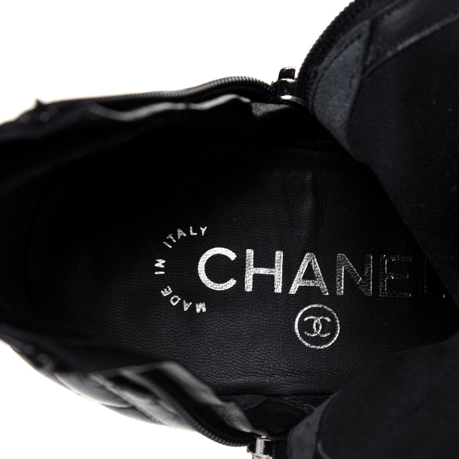 Chanel Lambskin Quilted CC Booties 39 Black 7 of 12
