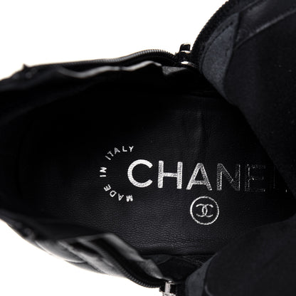 Chanel Lambskin Quilted CC Booties 39 Black 7 of 12