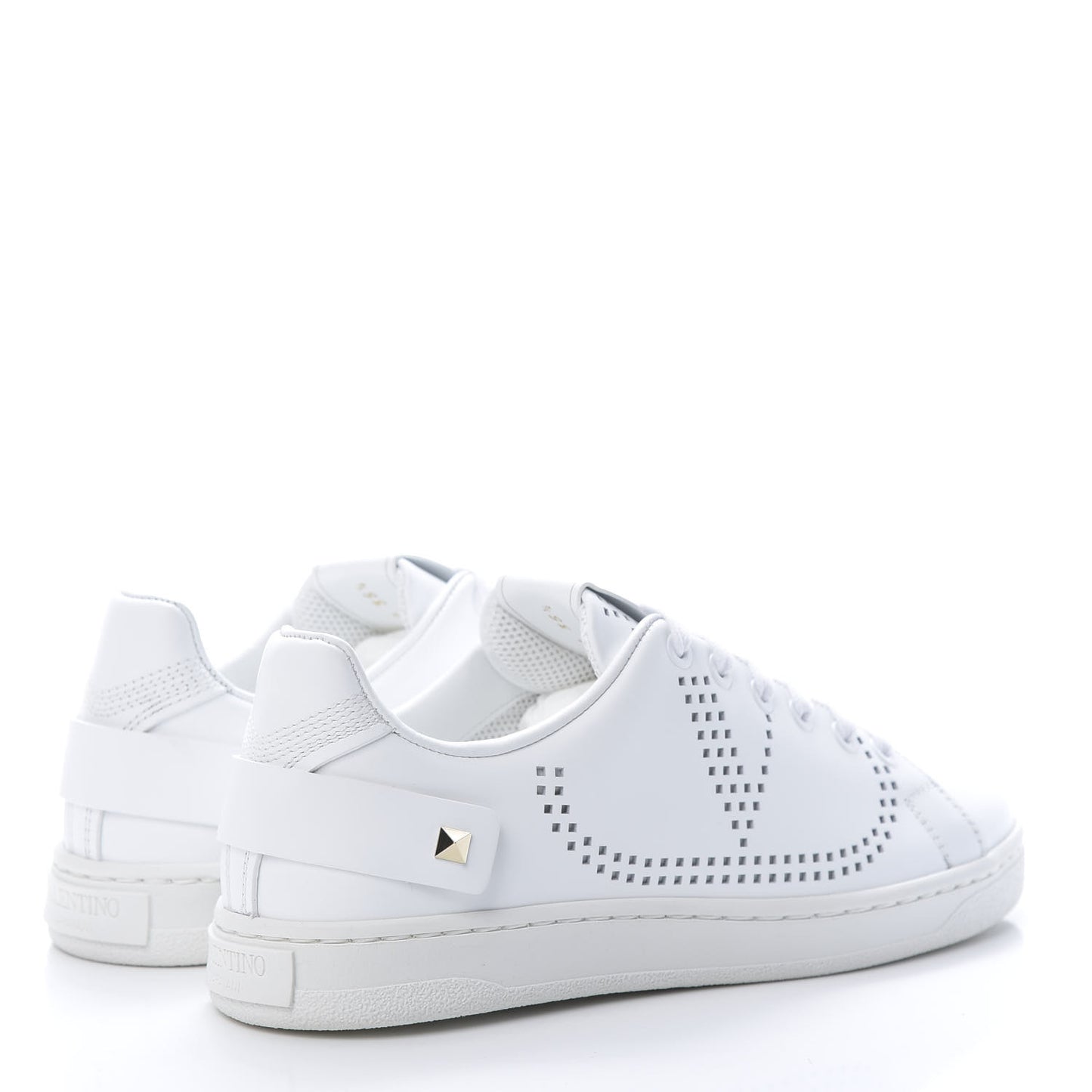 Calfskin Womens Backnet Sneakers 35.5 White