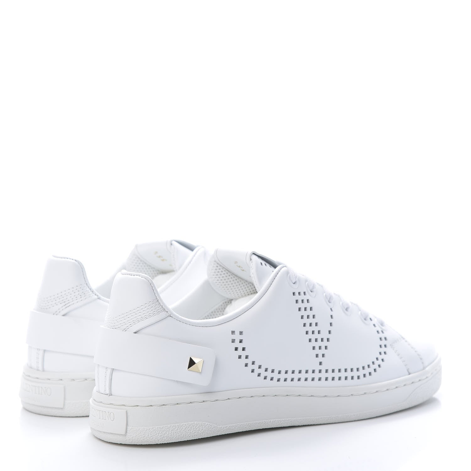Valentino Garavani Calfskin Womens Backnet Sneakers 35.5 White 4 of 9