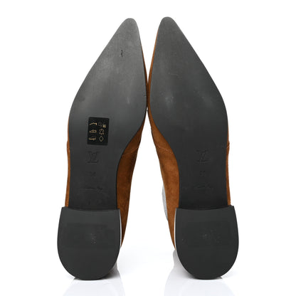 Louis Vuitton Suede Monogram Jumble Flat Ankle Boots 38 5 of 8