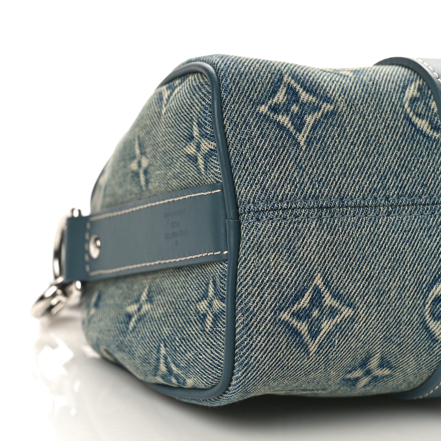 Monogram Washed Denim Keepall Bandouliere 25