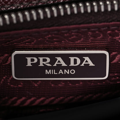 Prada Saffiano Tessuto Nylon Chain Shoulder Bag Granato 5 of 5