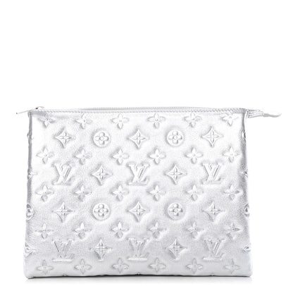 Louis Vuitton Metallic Lambskin Embossed Monogram Coussin PM Silver 1 of 9