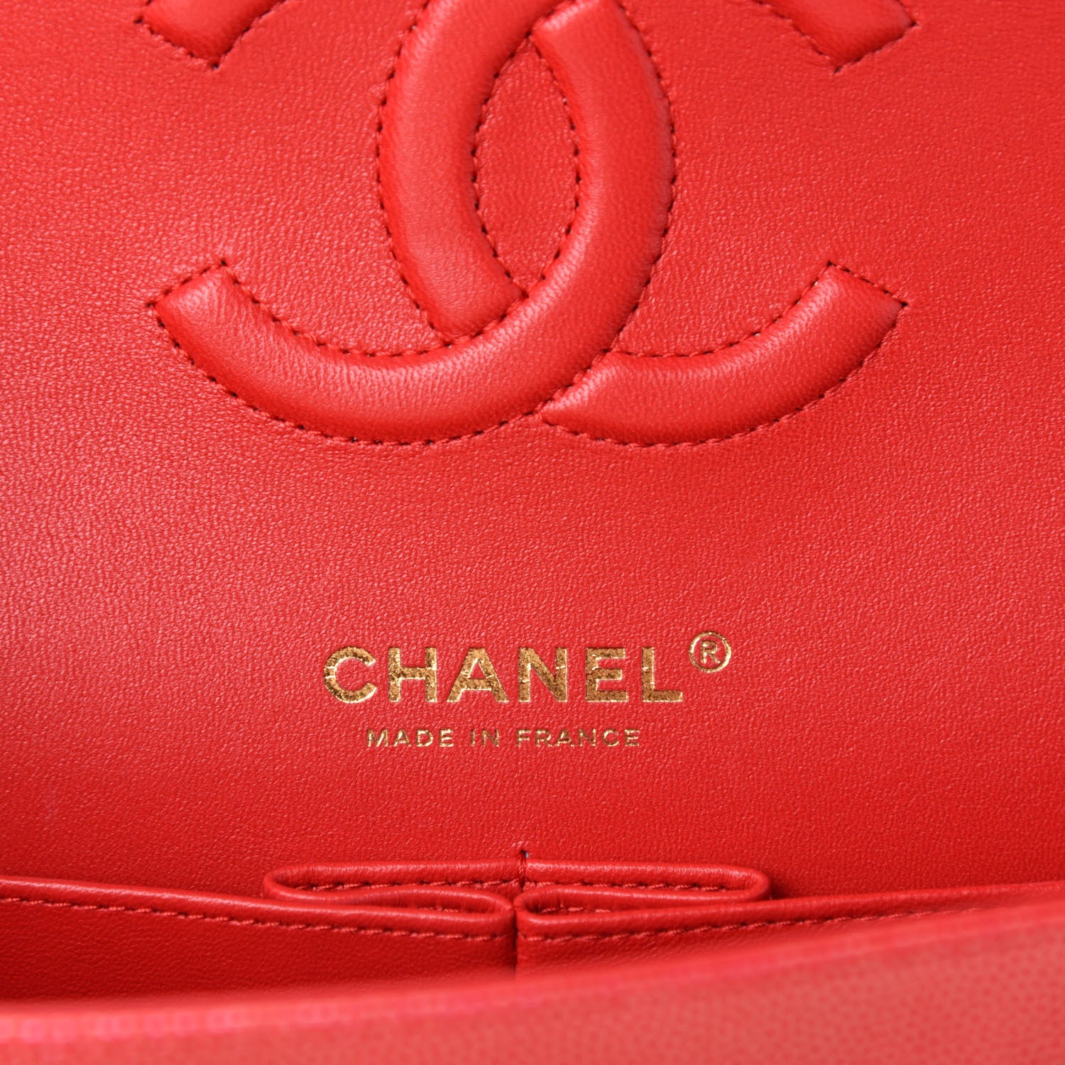 Chanel Iridescent Caviar Quilted Medium Double Flap Red 8 of 11