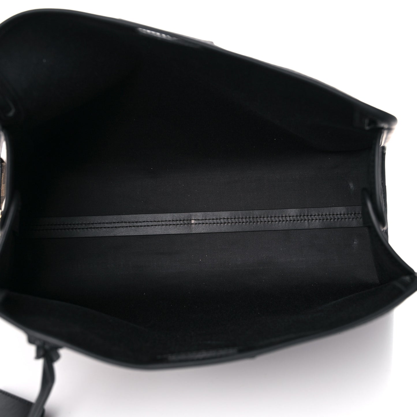 Glazed Fabric Vitello Century FF 1974 Stamp Patch Medium Peekaboo Defender Cover Mogano Panna Black