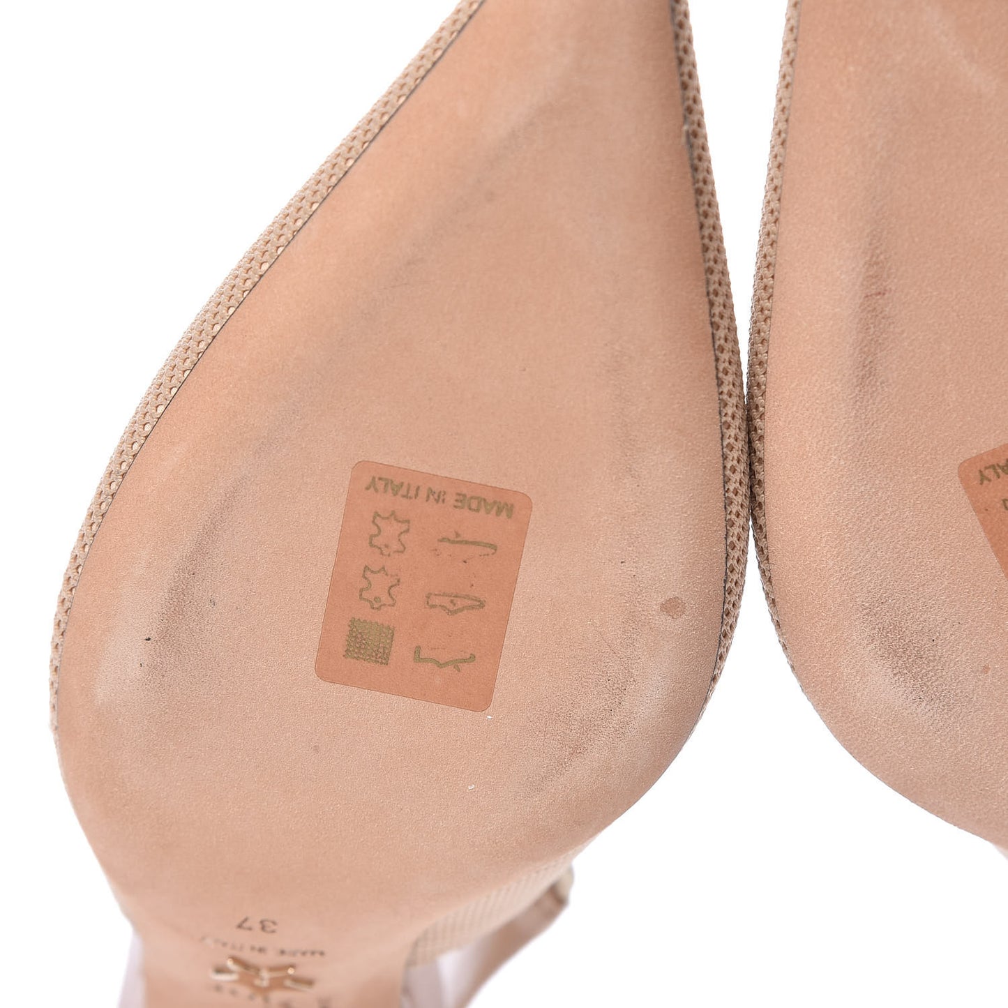 Technical Canvas Ribbon J Adior Slingback 65mm Pumps 37 Powder Nude