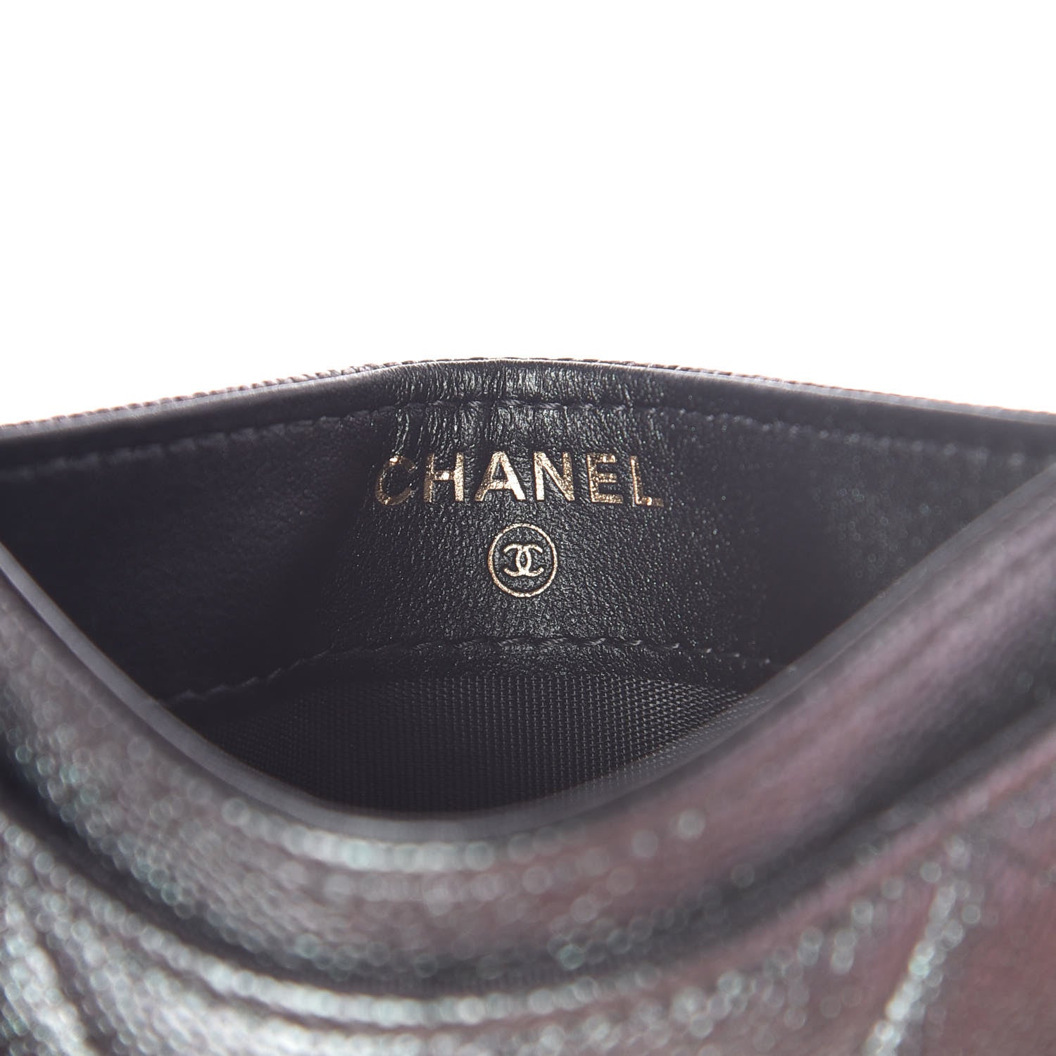 Chanel Iridescent Caviar Quilted Card Holder Black 6 of 9