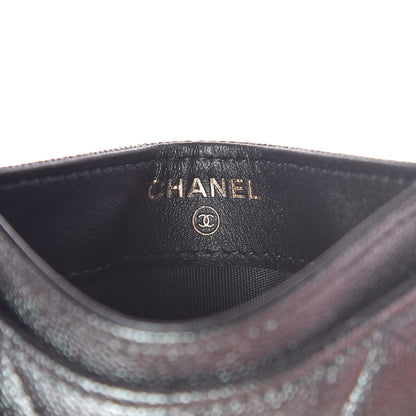 Chanel Iridescent Caviar Quilted Card Holder Black 6 of 9