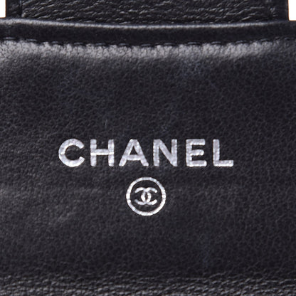 Chanel Aged Calfskin Chevron Quilted Card Holder Wallet So Black 6 of 8