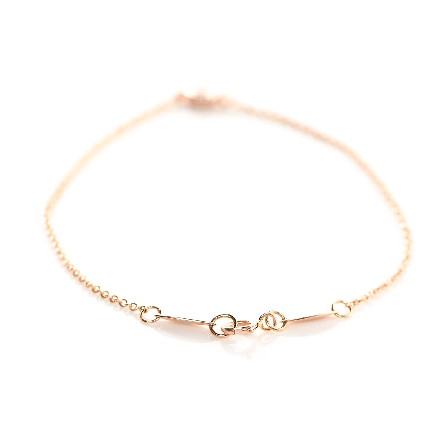 18K Rose Gold Diamond .07ct Elsa Peretti Diamonds by the Yard Bracelet