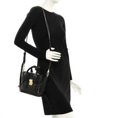 3.1 Phillip Lim 3.1 Textured Calfskin Mini Pashli Satchel Black 2 of 7