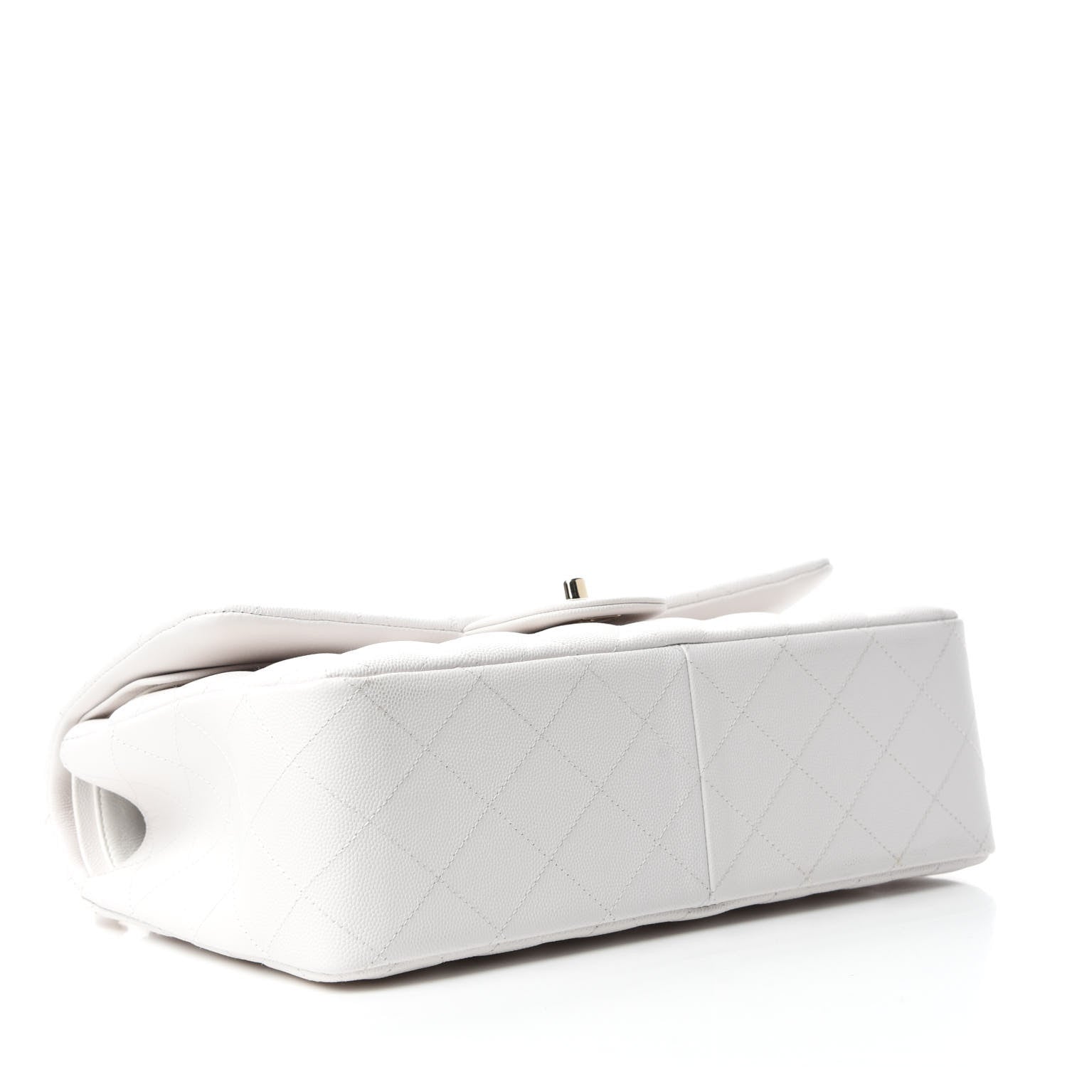 Chanel Caviar Quilted Jumbo Double Flap White 4 of 10