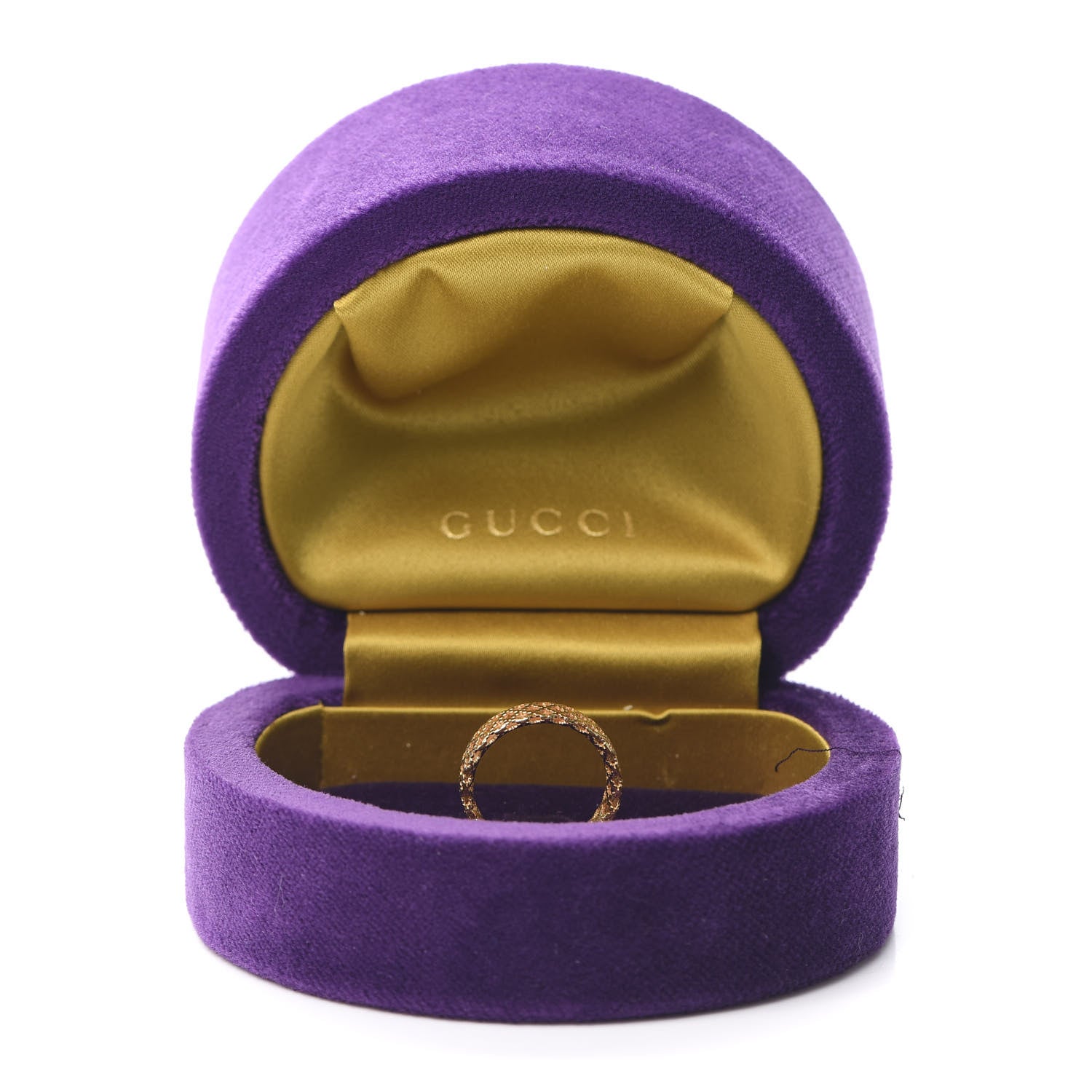 Gucci 18K Yellow Gold Thin Diamantissima Ring 53 6.25 5 of 5