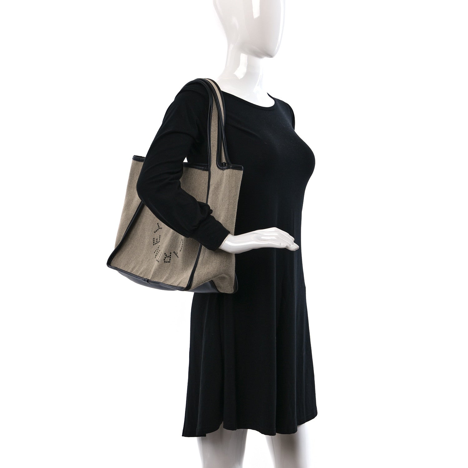 Stella McCartney Canvas Studded Logo Tote Natural 3 of 11