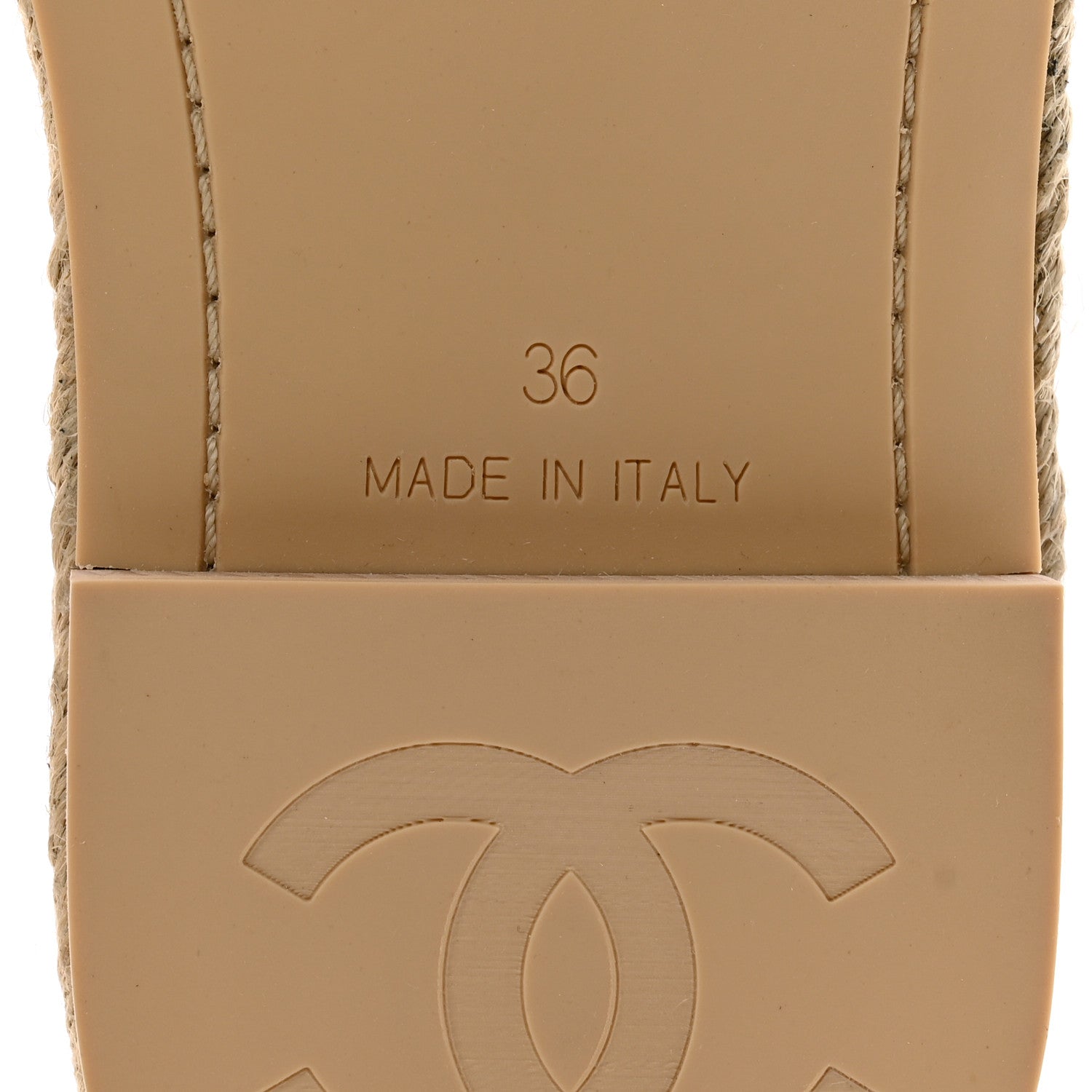 Chanel Suede Espadrille Sandals 36 Beige 7 of 9