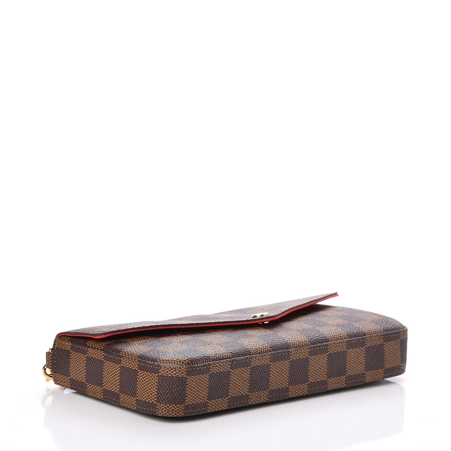 Louis Vuitton Damier Ebene Pochette Felicie Chain Wallet 4 of 10