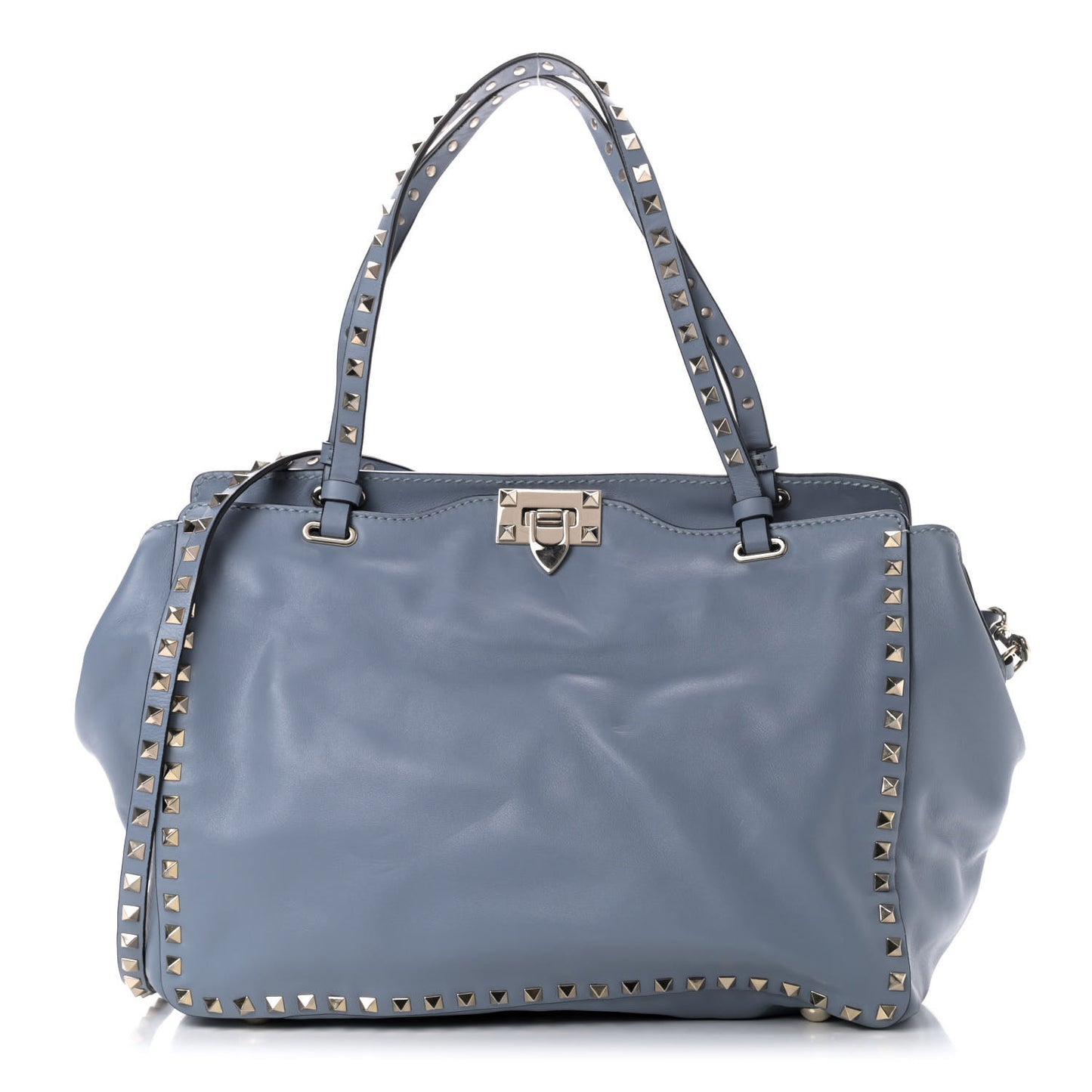 Vitello Medium Rockstud Tote London Stone