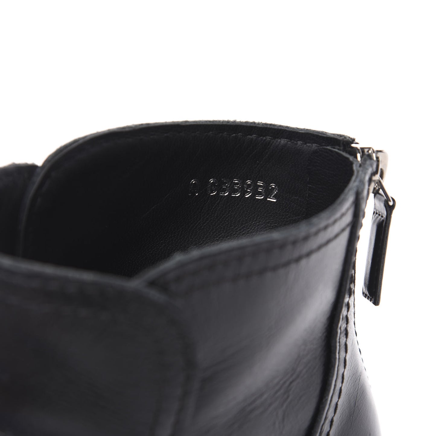 Calfskin Pearl Cap Toe Short Boots 39.5 Black
