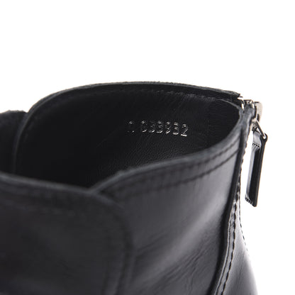 Chanel Calfskin Pearl Cap Toe Short Boots 39.5 Black 7 of 10