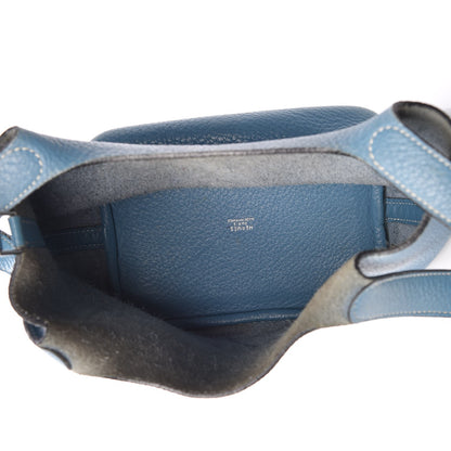 Hermes Taurillon Clemence Picotin Lock 18 PM Blue Jean 5 of 19