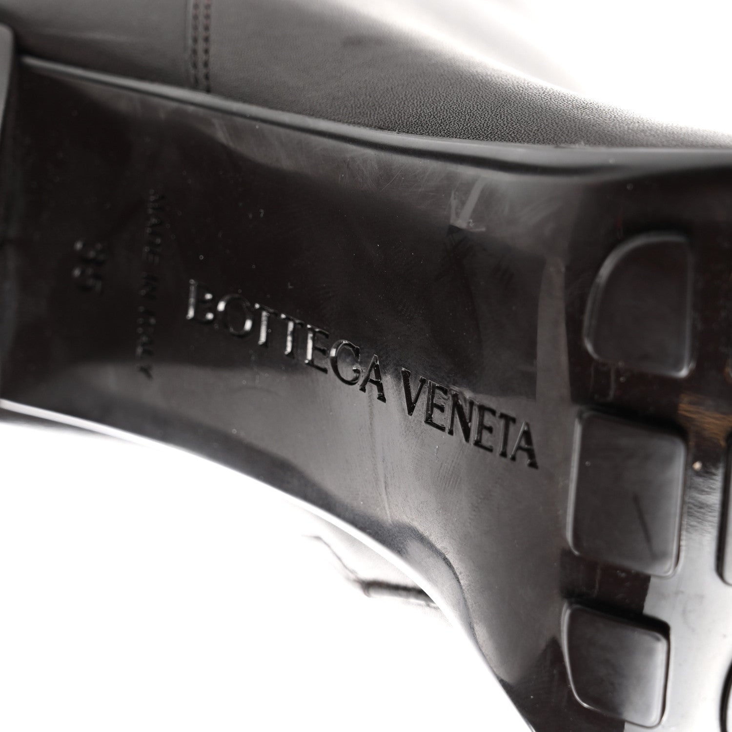 Bottega Veneta Calfskin Storm Knee High Boots 35 Fondant 7 of 17