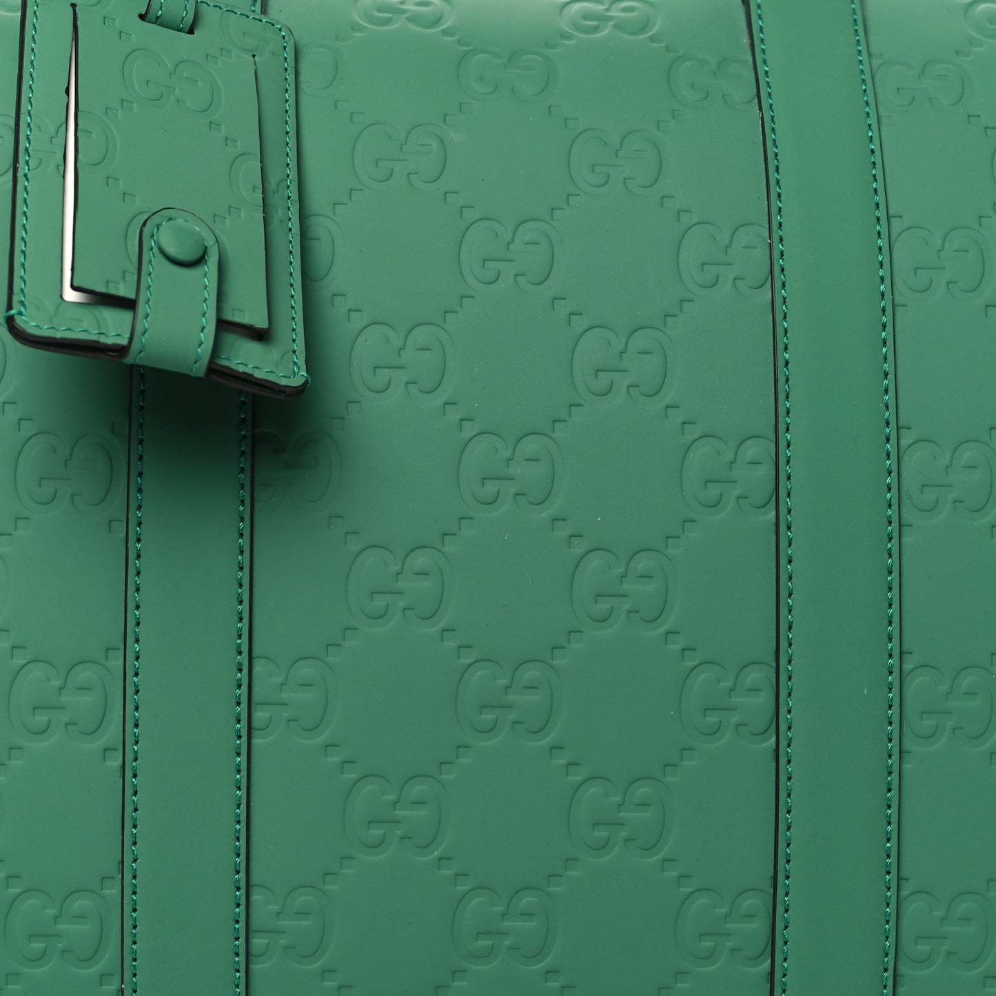 Rubber Effect GG Embossed Duffle Bag New Shamarock