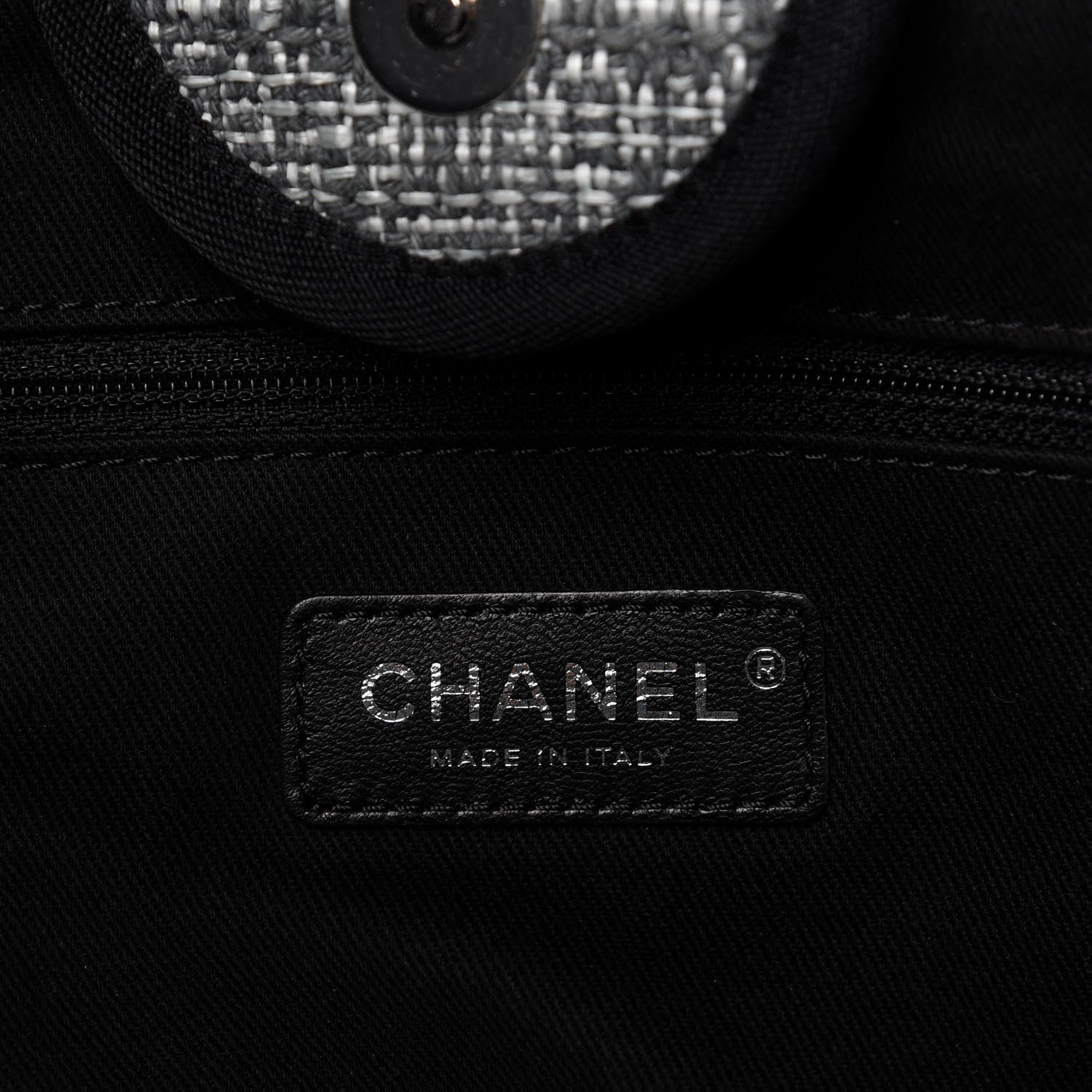 Chanel Canvas Large Deauville Tote Charcoal 8 of 10