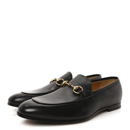 Gucci Betis Glamour Calfskin Horsebit Mens Jordaan Loafers 8.5 Black 4 of 9