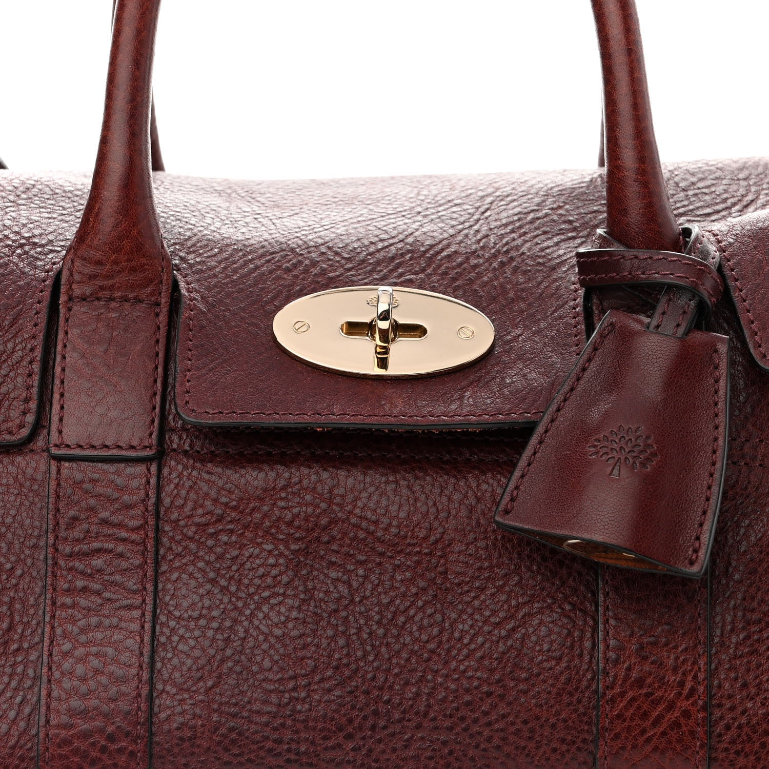 Mulberry Natural Leather Small Bayswater Oxblood 8 of 12