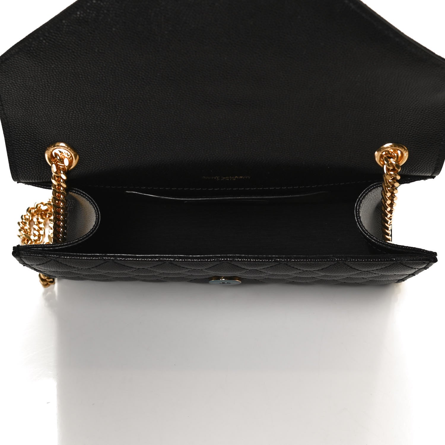 Saint Laurent Grain De Poudre Textured Mixed Matelasse Triquilt Small Monogram Satchel Black 5 of 10