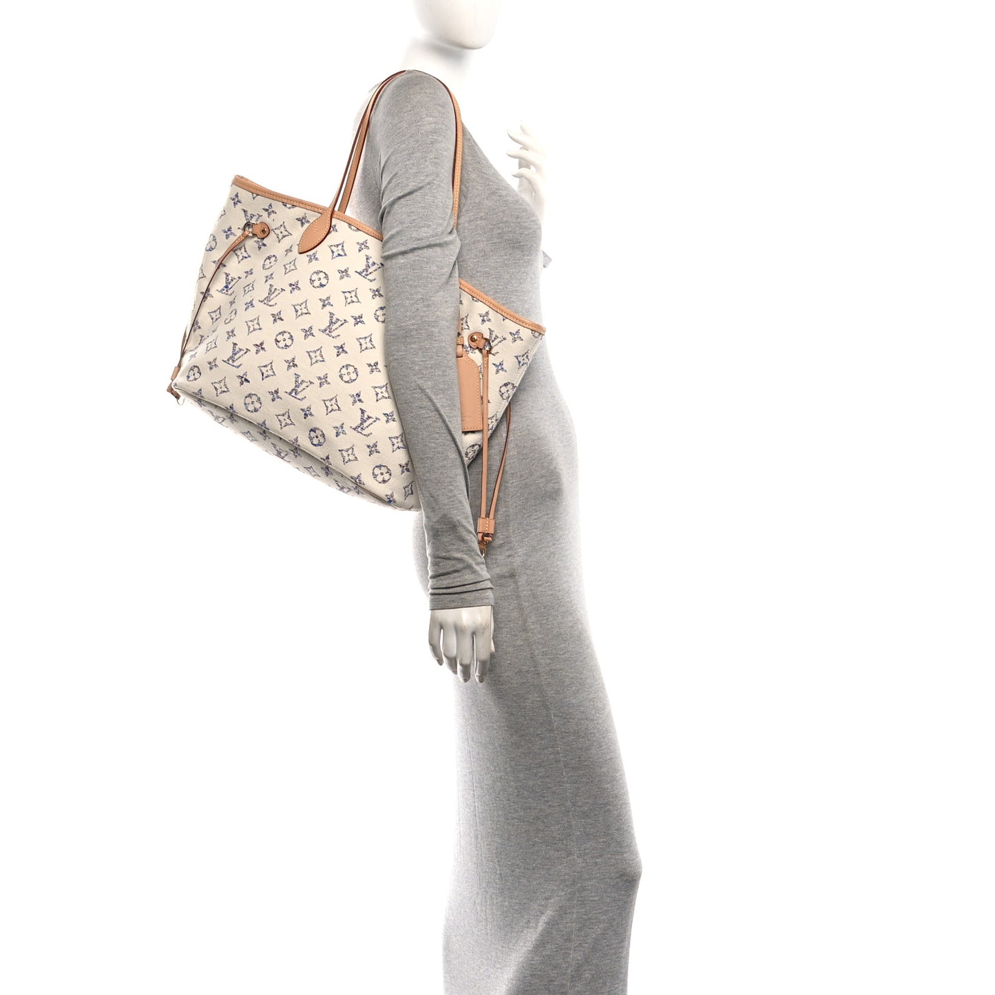 Monogram Jacquard Neverfull MM Multicolor Beige