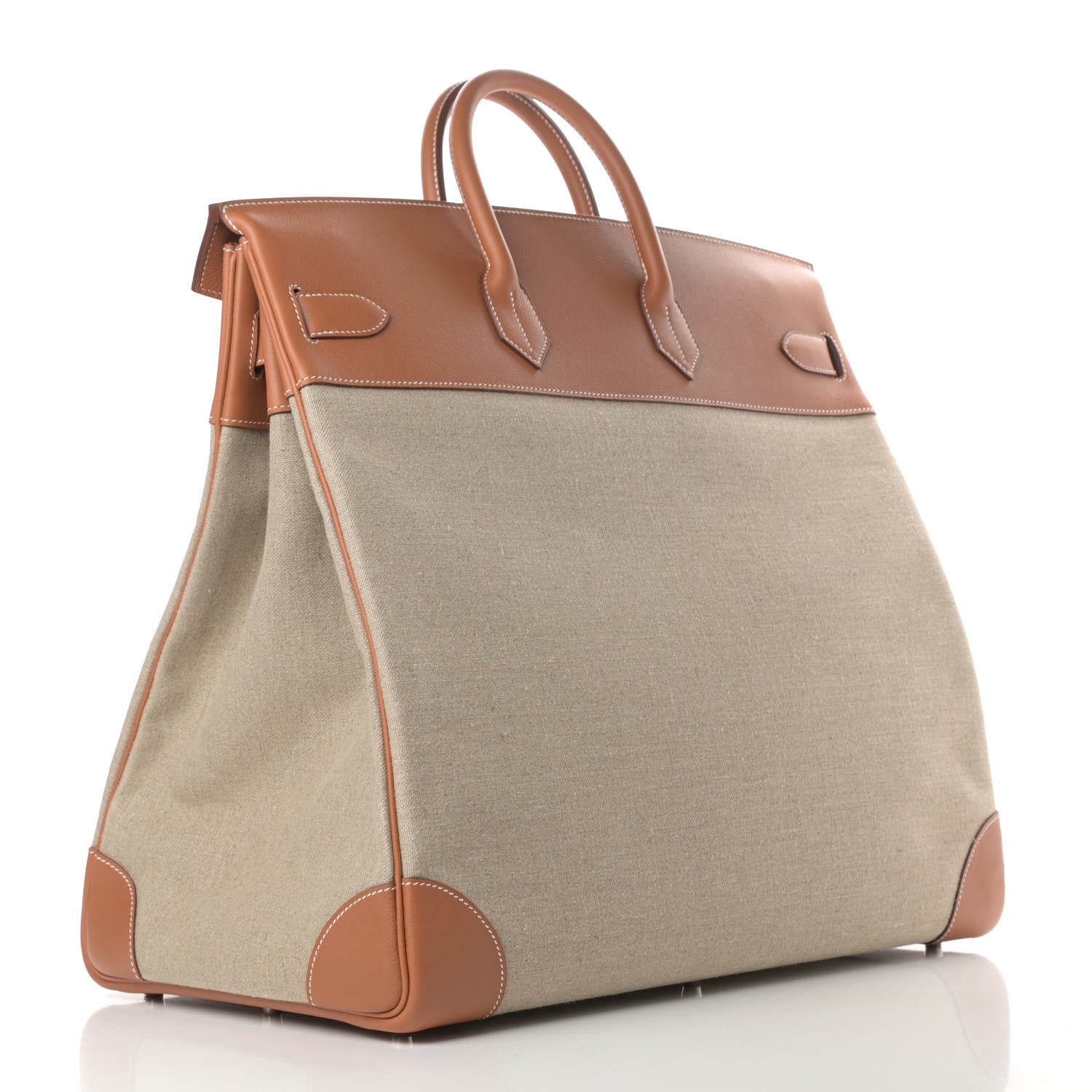 Hermes Toile De Camp Evercolor HAC Birkin 50 Ficelle Gold 3 of 10