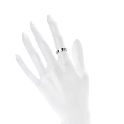 Cartier 18K White Gold Diamond 4mm LOVE Wedding Band Ring 48 4.5 2 of 6