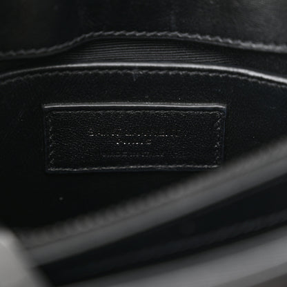 Saint Laurent Calfskin Y Quilted Monogram Monochrome Small Loulou Chain Satchel Black 6 of 10