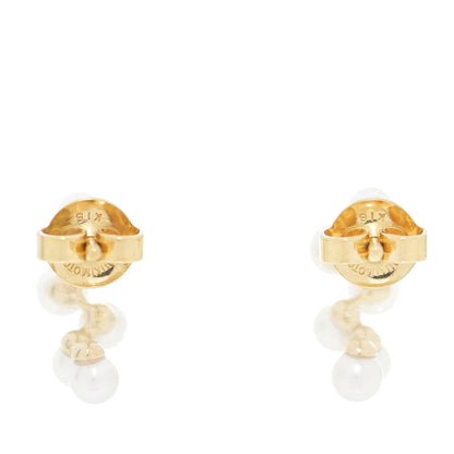 Mikimoto 18K Yellow Gold Akoya Pearl 4.2-3.2mm Bubbles Earrings 3 of 4