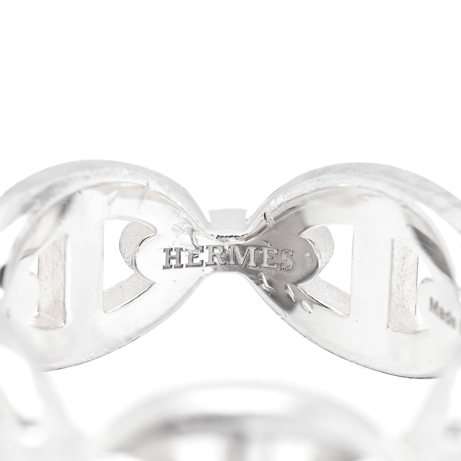 Hermes Sterling Silver PM Chaine d'Ancre Enchainee Band Ring 51 5.75 4 of 4