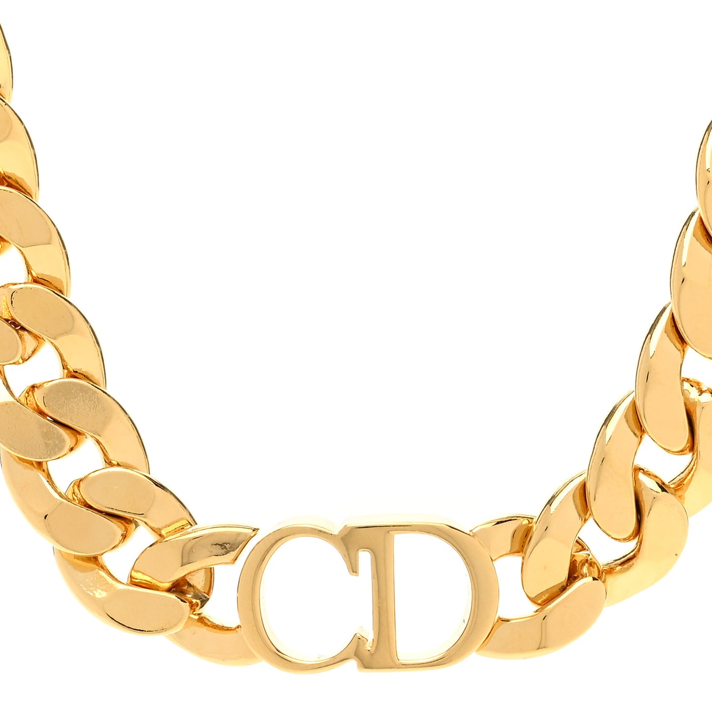 Metal CC Short Necklace Gold