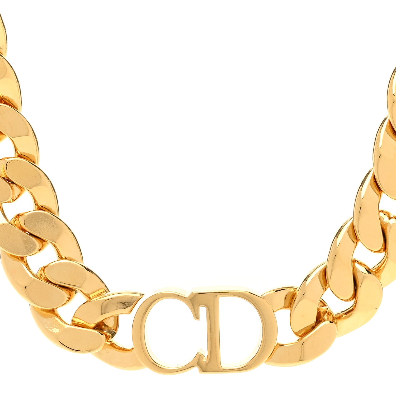 Christian Dior Metal CC Short Necklace Gold 4 of 6