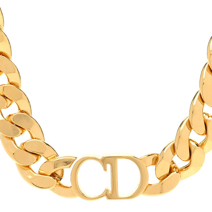 Christian Dior Metal CC Short Necklace Gold 4 of 6