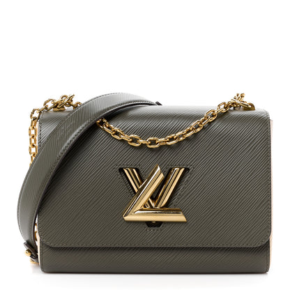 Louis Vuitton Epi Twist Shoulder Bag MM Kaki Creme 1 of 12