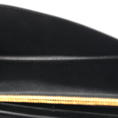 Prada Saffiano Metal Oro Chain Wallet Black 5 of 10