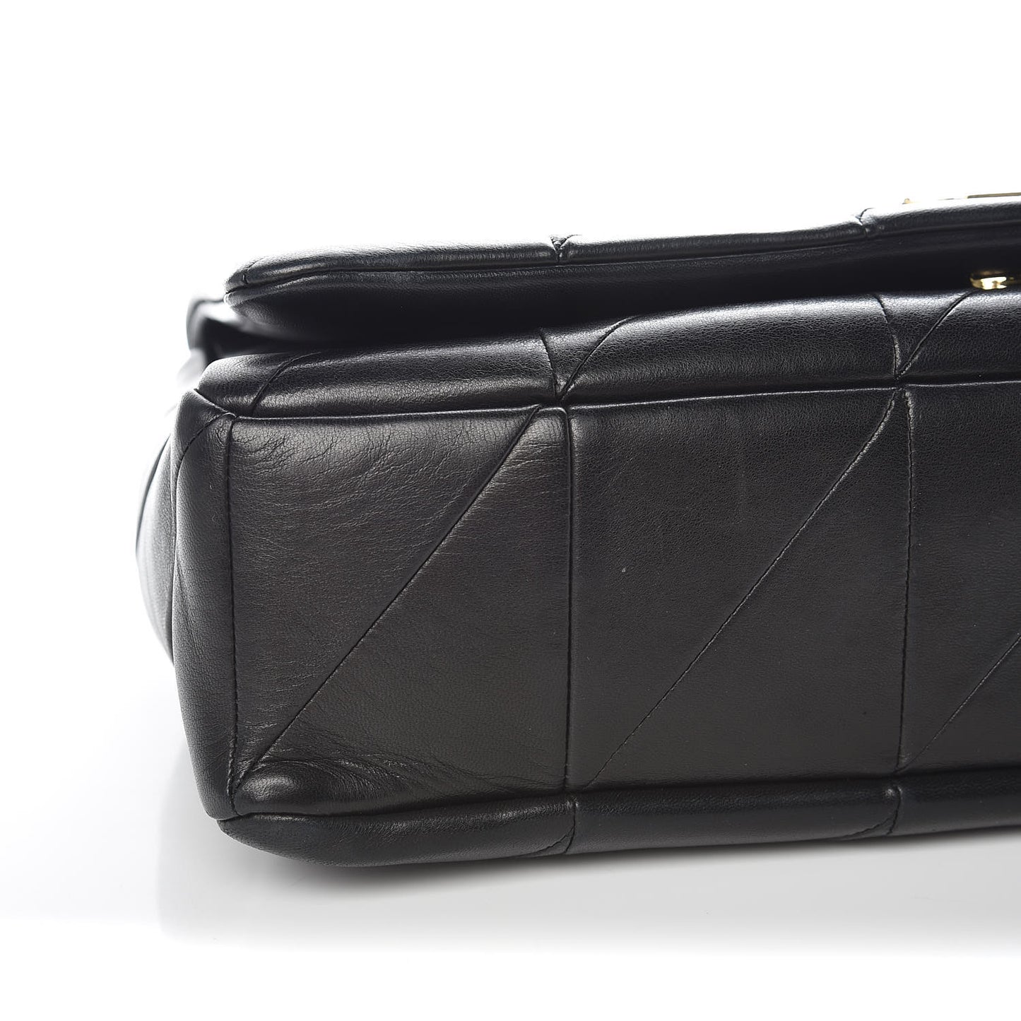Lambskin Patchwork Monogram Large Jamie Black