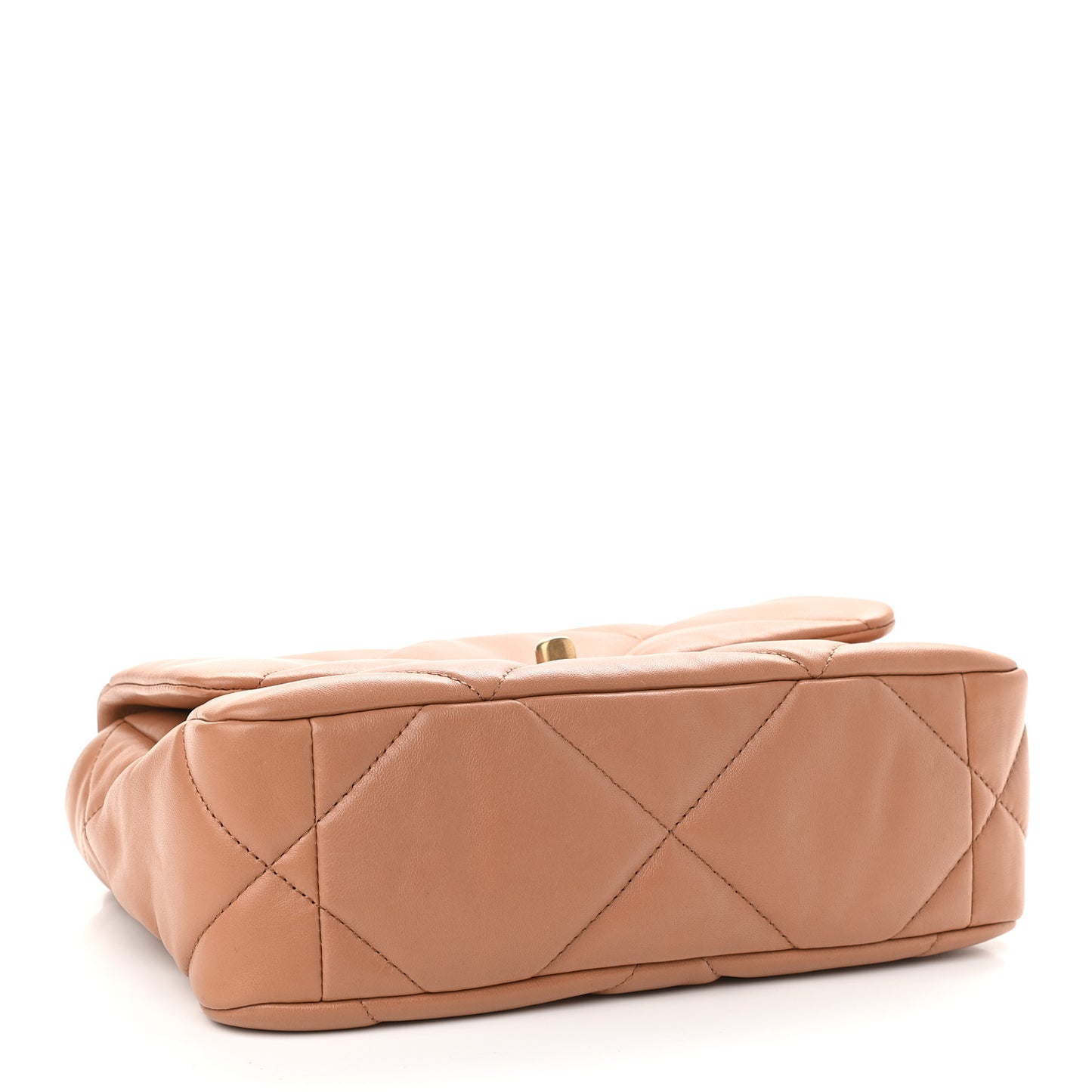 Lambskin Quilted Medium Chanel 19 Flap Brown