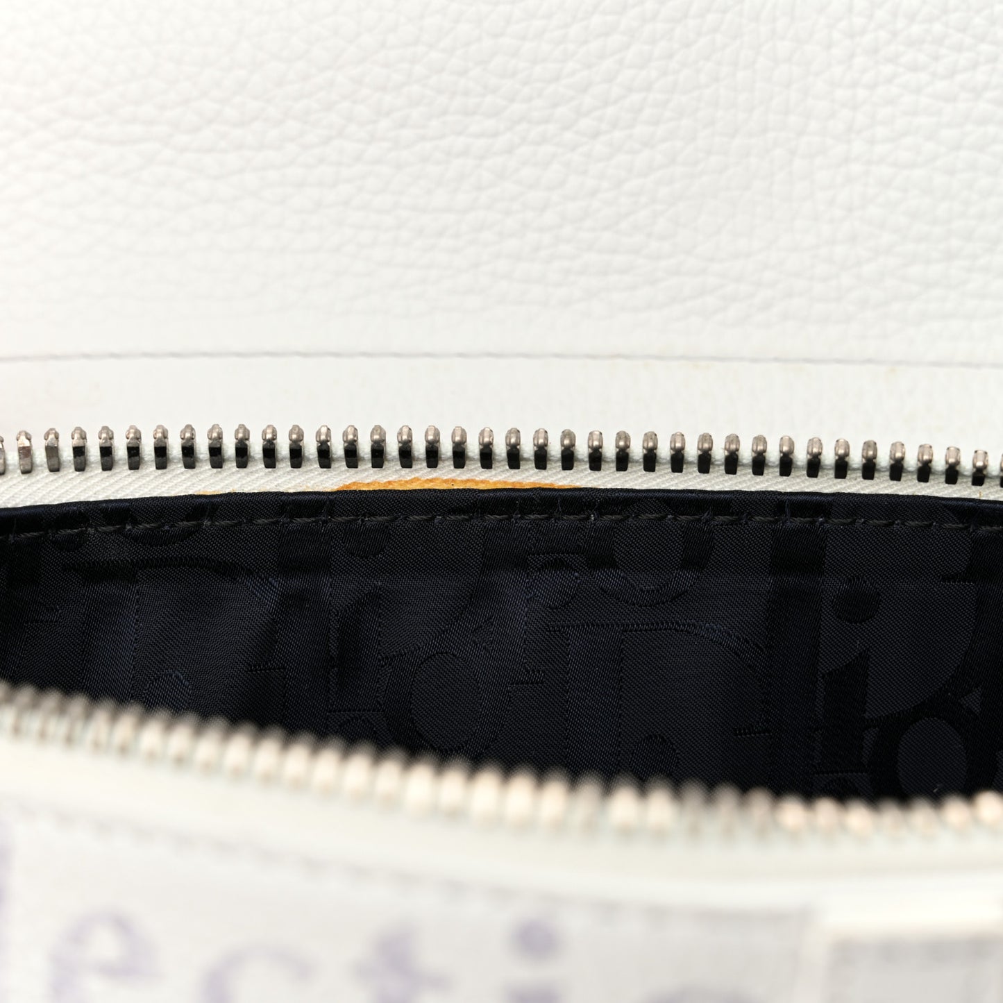 X DANIEL ARSHAM Grained Calfskin Newspaper Print Saddle Bag White