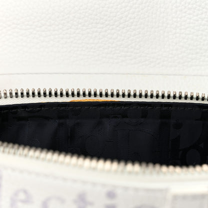 Christian Dior X DANIEL ARSHAM Grained Calfskin Newspaper Print Saddle Bag White 12 of 12
