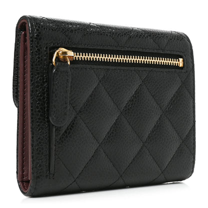 Chanel Caviar Quilted Compact Flap Wallet Black 3 of 9
