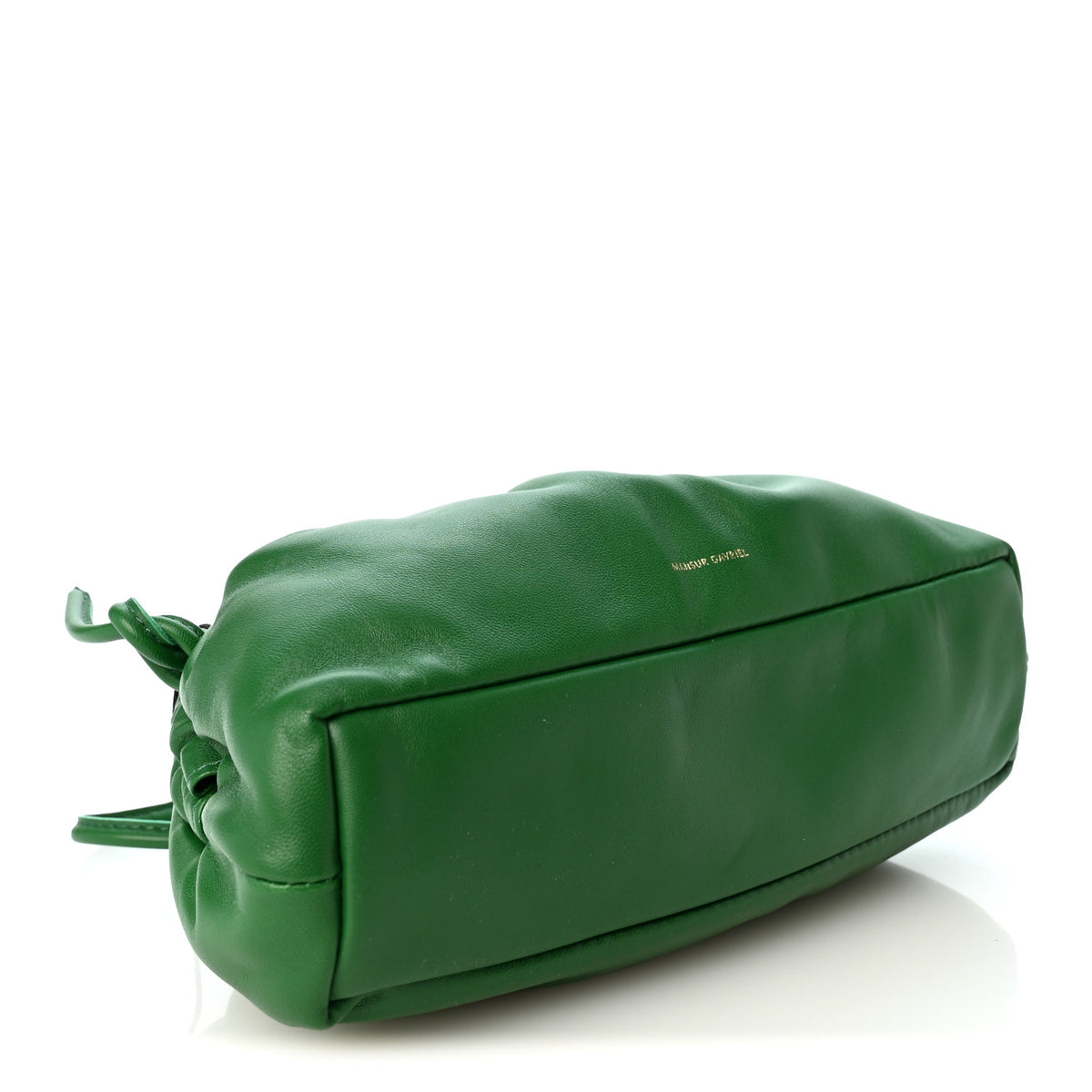 Lambskin Mini Cloud Clutch  Green