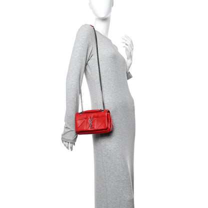 Saint Laurent Lambskin Patchwork Monogram Small Jamie Rouge Eros 2 of 13